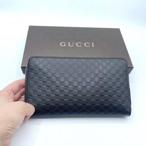 NIB GUCCI Microguccissima Large Zip Around Organizer Wallet